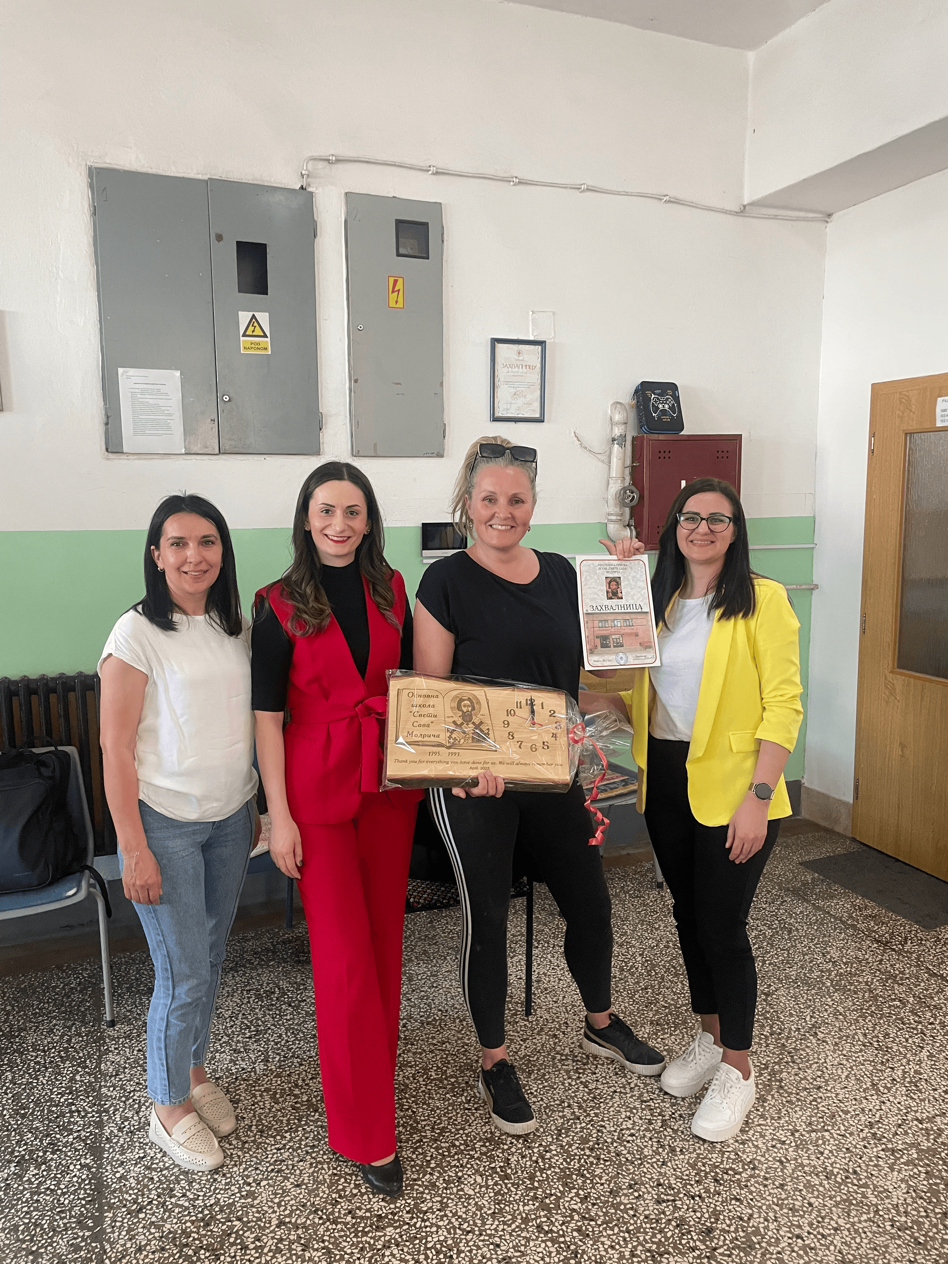 Een cadeau voor de studenten van een school in Bosnië